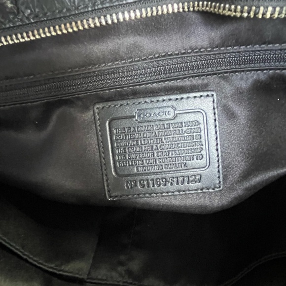 Coach Black and Orange Leather Tote Bag - Picture 5 of 7